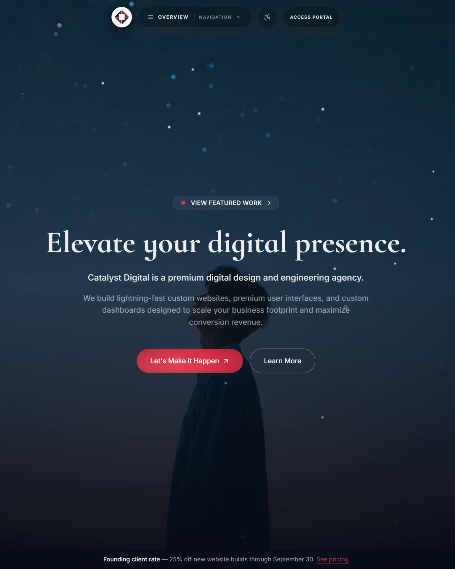 Catalyst Digital website displayed on a desktop screen