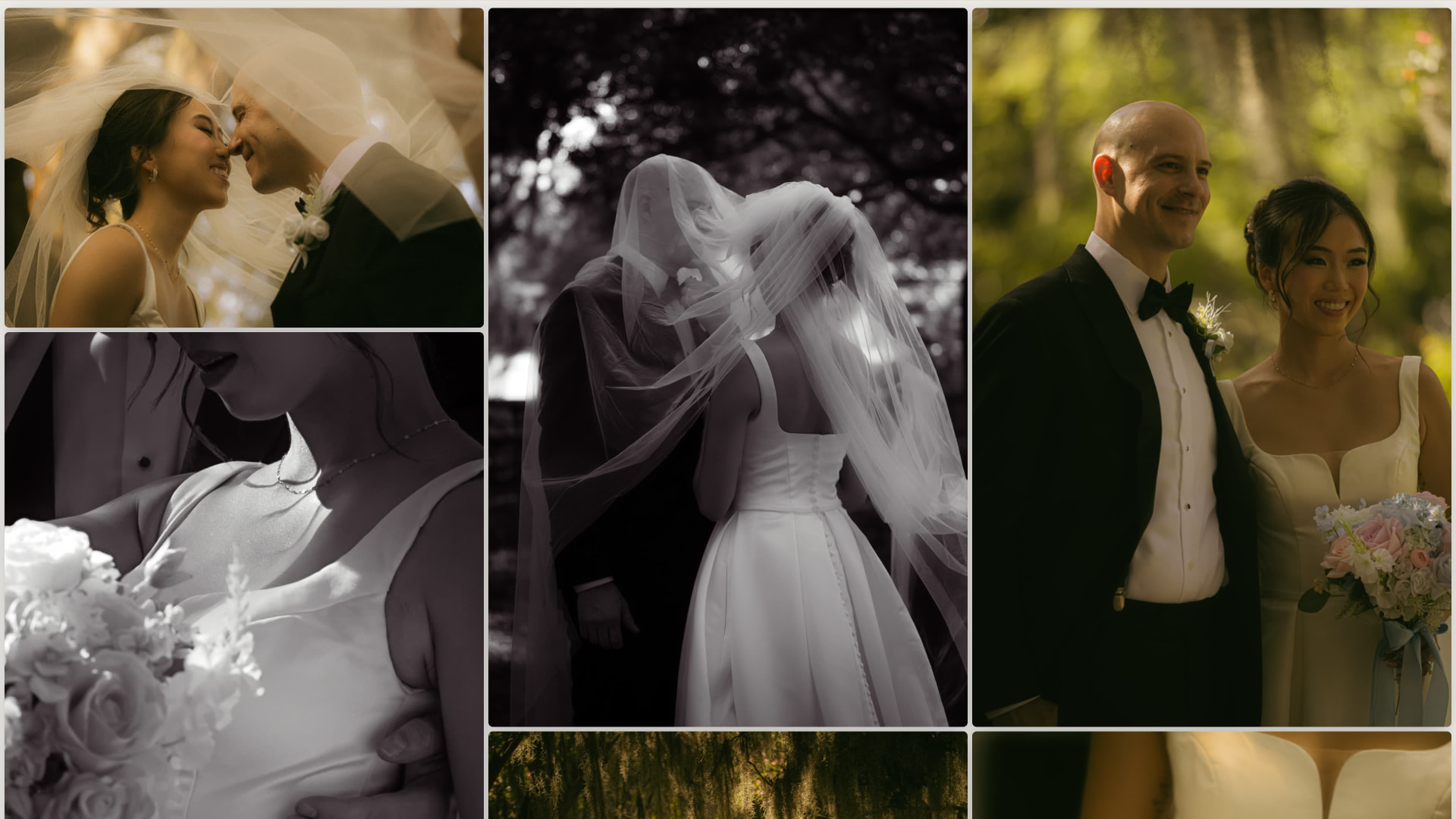 C.E.S Imagery full-bleed portfolio page with edge-to-edge wedding photographs