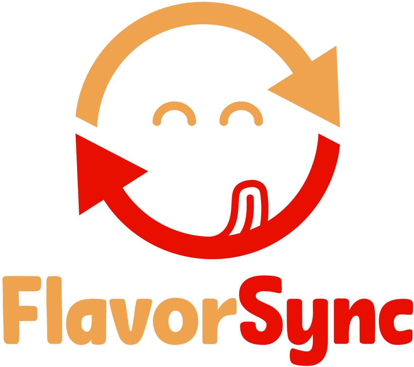 FlavorSync logo: a smiling face inside a circular sync arrow