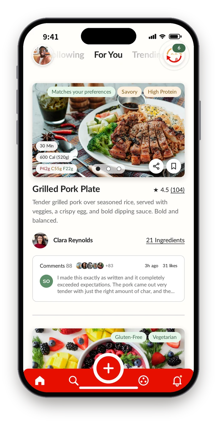 First build feed card tagged Matches your preferences