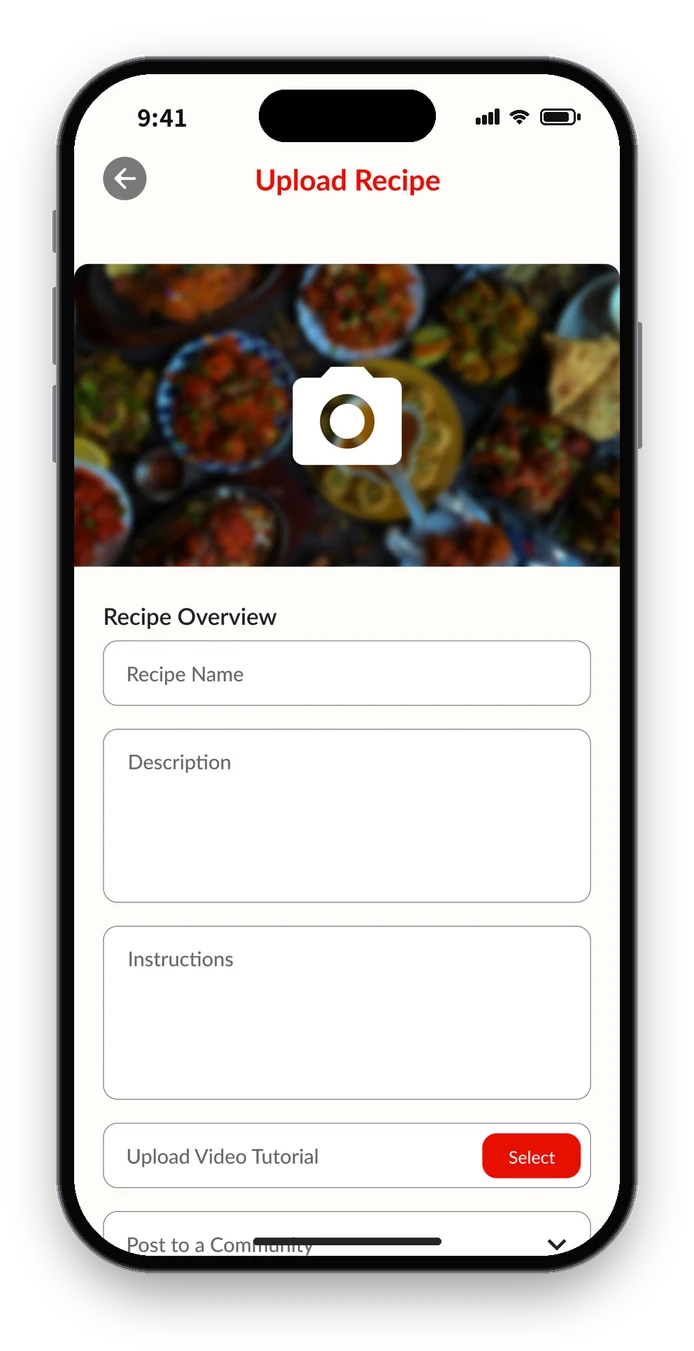 Figma upload form with a single instructions field