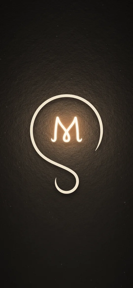 My phone's lock screen wallpaper with the glowing logomark.